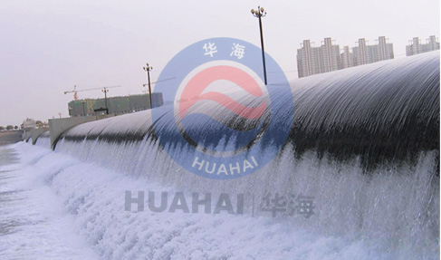 龍王橡膠壩---河道上一道靚麗風景線